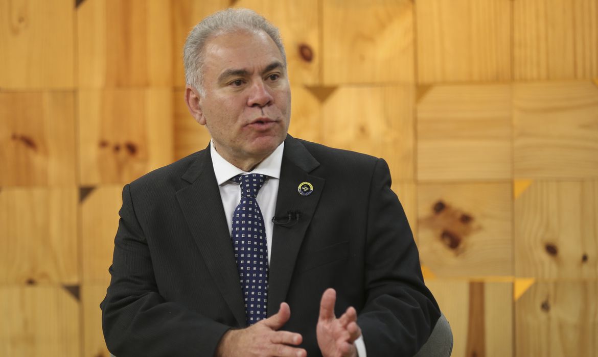 O ministro da Saúde Marcelo Queiroga é o entrevistado do programa Brasil em Pauta, na TV Brasil Foto: Marcello Casal Jr