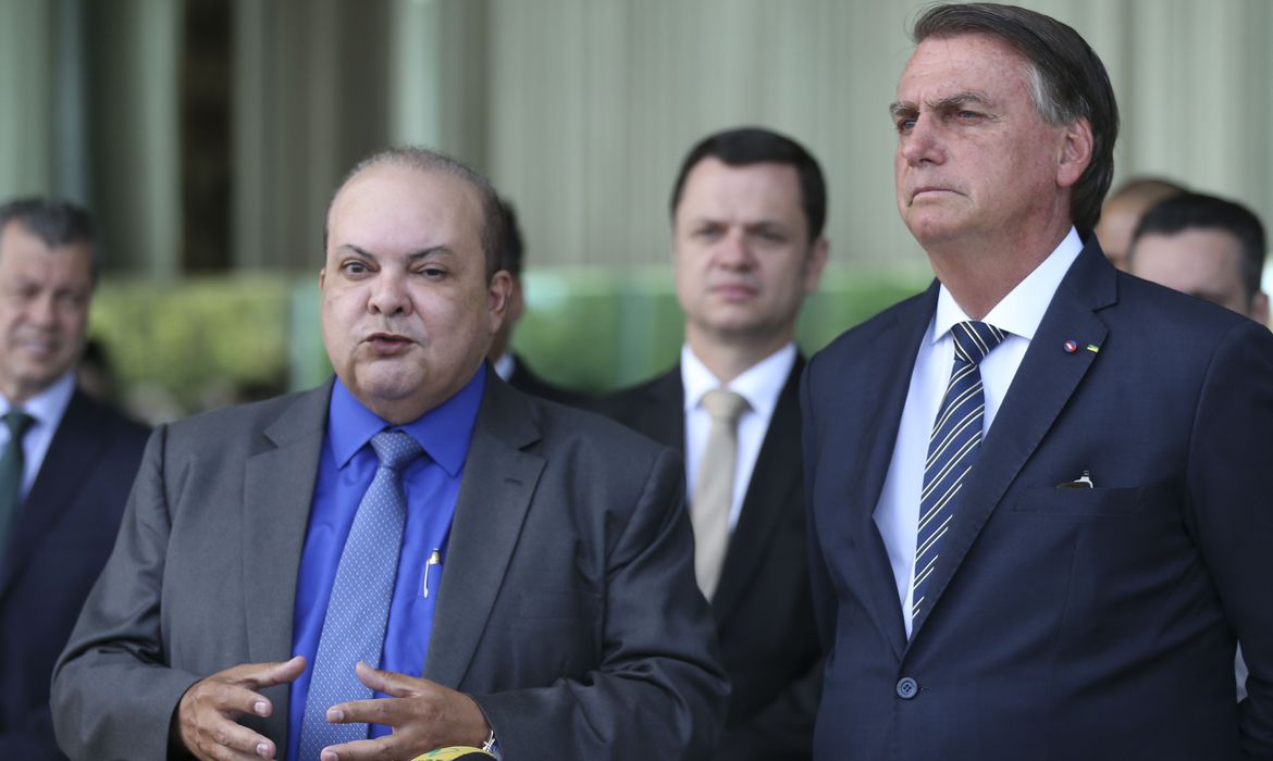O governador reeleito do Distrito Federal, Ibaneis Rocha, declarou hoje (5) apoio à candidatura à reeleição de Jair Bolsonaro (PL) para a Presidência. Os dois se reuniram na manhã desta quarta-feira no Palácio da Alvorada, em Brasília. Foto: José Cruz