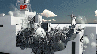 A tampa do reator (escudo biológico superior)[57] apelidado de 