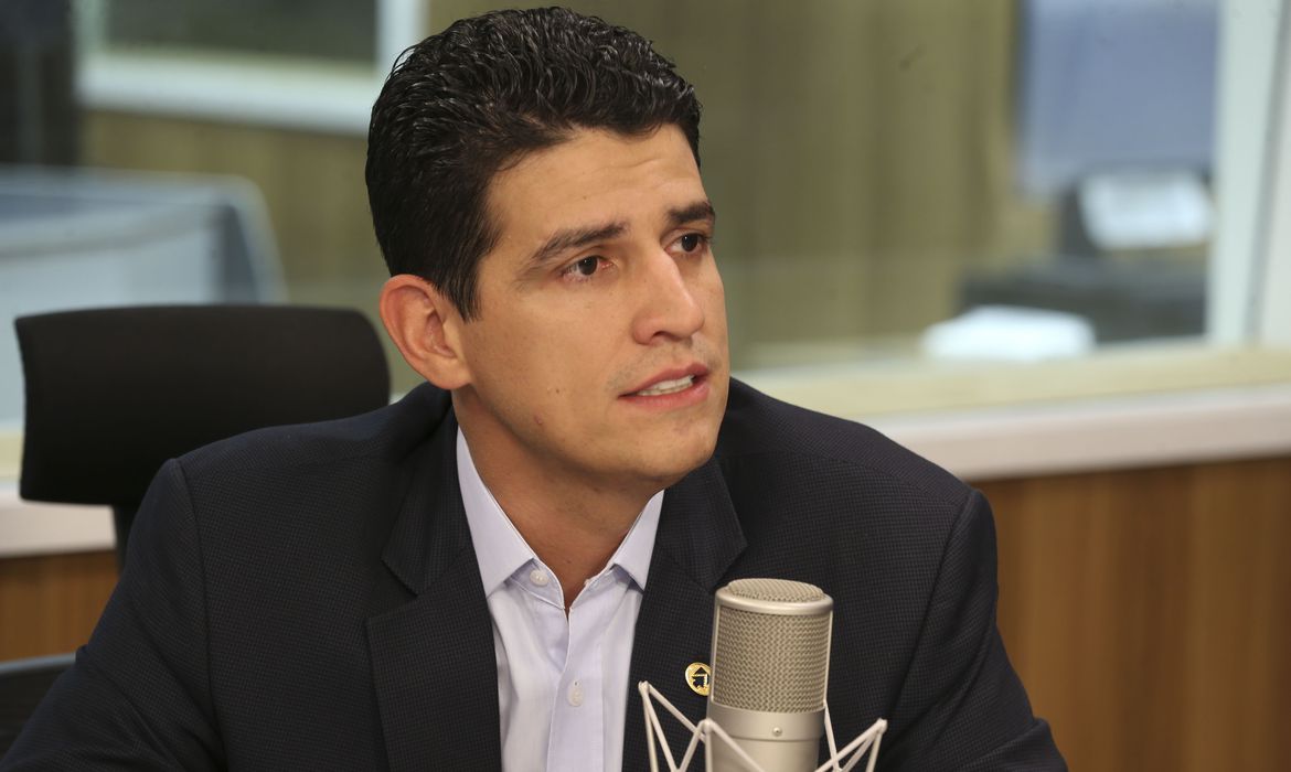 O ministro da Infraestrutura, Marcelo Sampaio, é o entrevistado do programa A Voz do Brasil Foto: Marcello Casal Jr