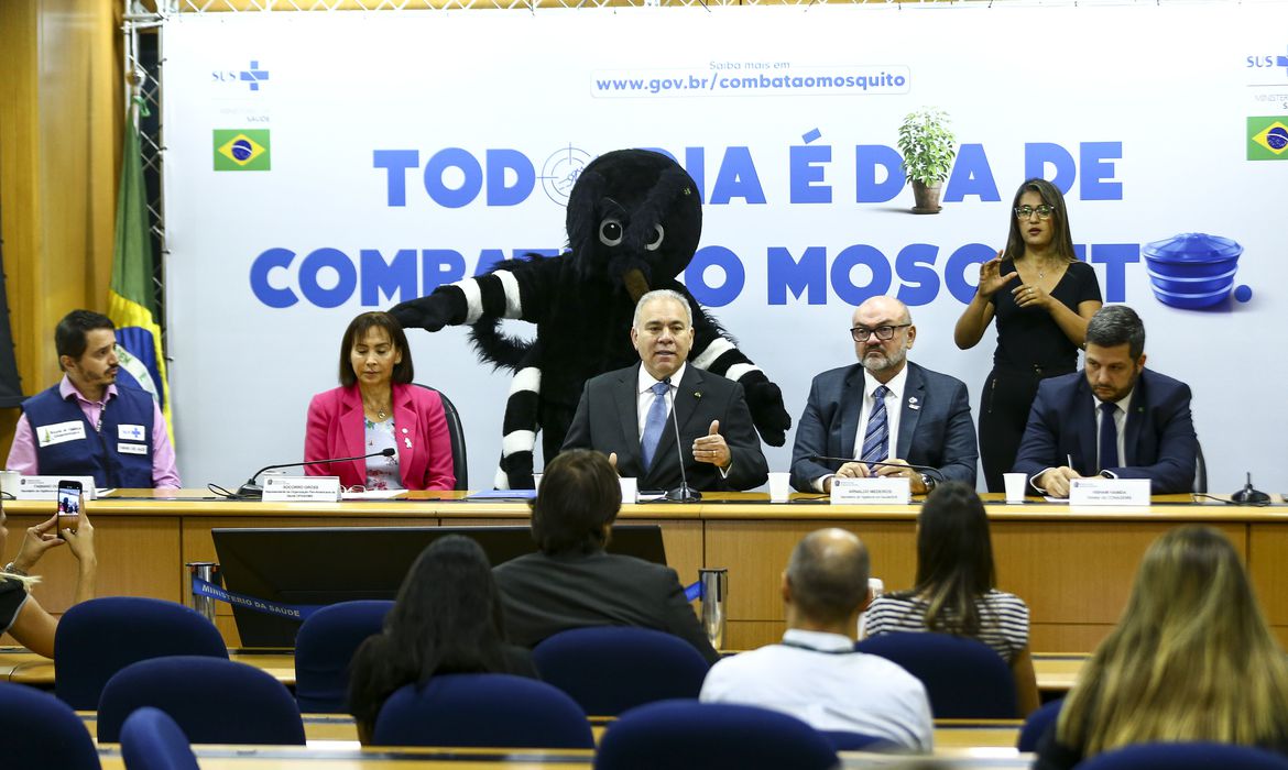 O ministro da Saúde, Marcelo Queiroga, lança a Campanha Nacional de Combate ao mosquito Aedes aegypti. Foto: Marcelo Camargo