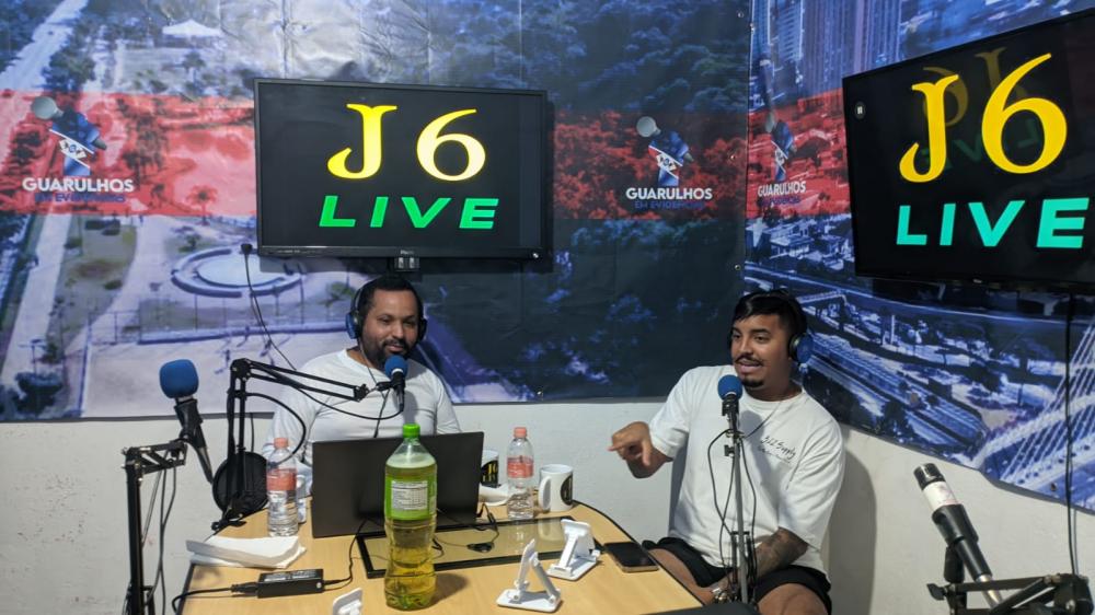 Foto tirada pela produção j6live Podcast
