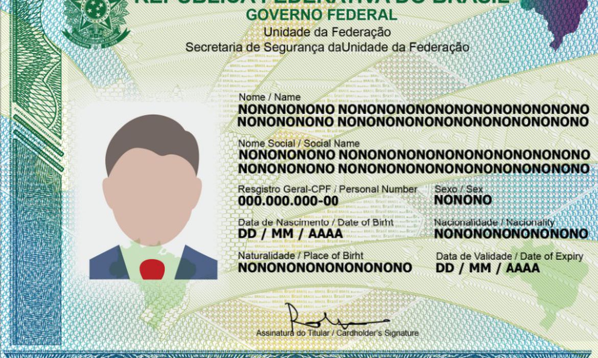 Nova Carteira de Identidade Nacional Foto: Assessora de Comunicação Secretaria Especial de Modernização do Estado
