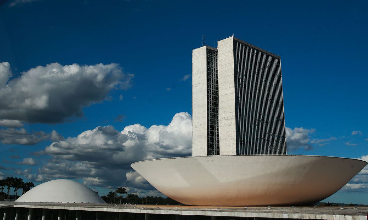 A cúpula menor, voltada para baixo, abriga o Plenário do Senado Federal. A cúpula maior, voltada para cima, abriga o Plenário da Câmara dos Deputados. Foto: Marcello Casal Jr