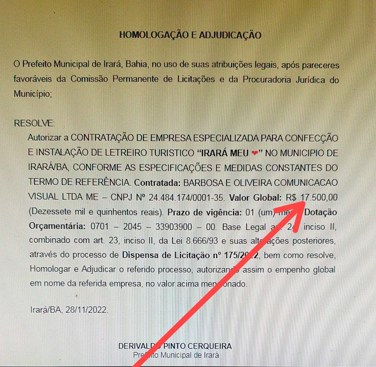 Mau uso do dinheiro público na cidade de Irará- BA