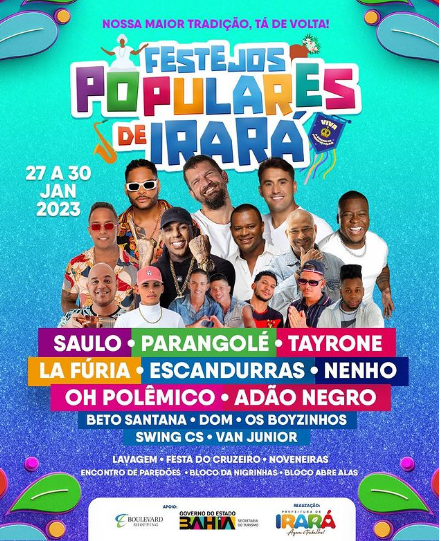 MUNICÍPIO DE IRARÁ/BA GASTA QUANTIAS ABSURDAS COM FESTEJOS POPULARES