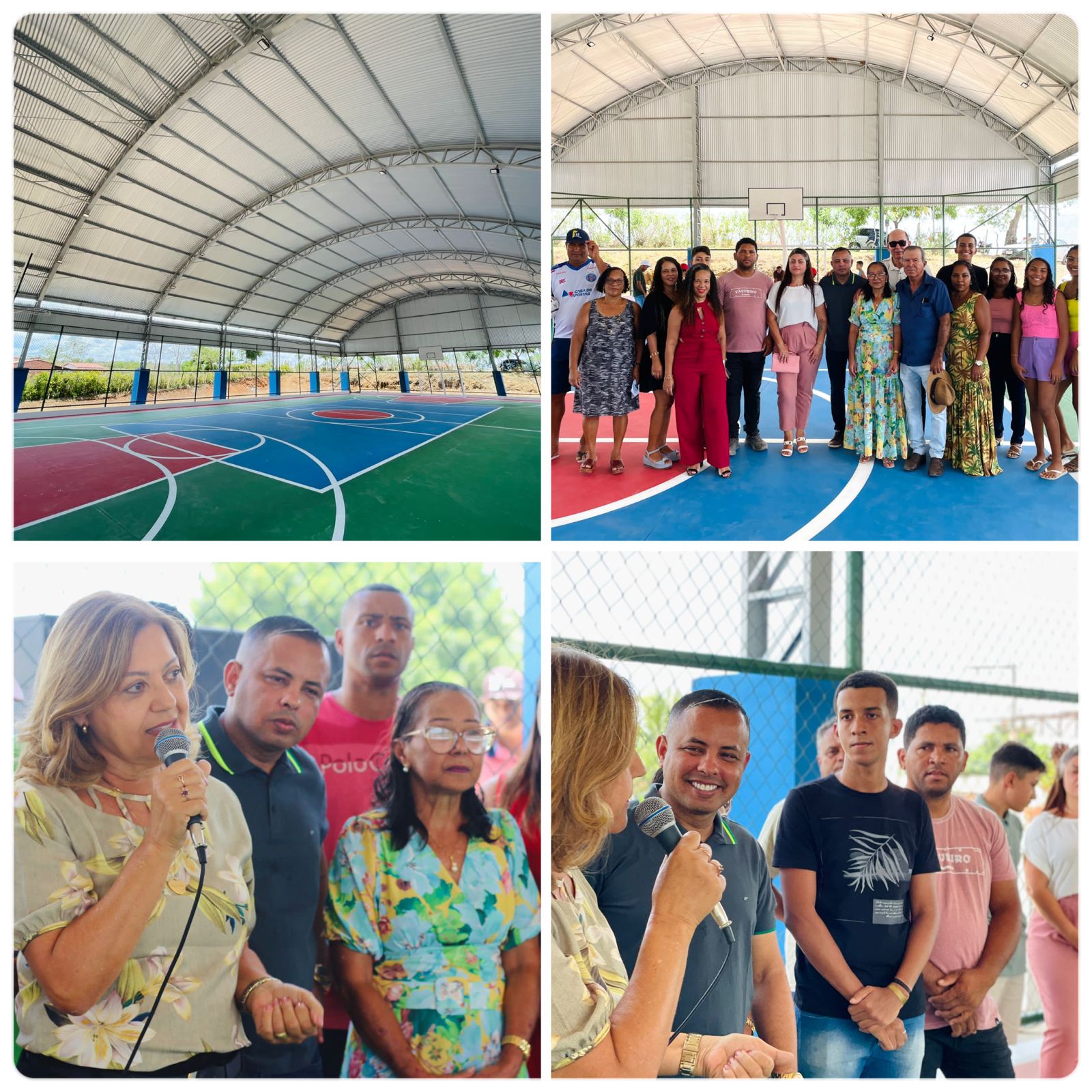Solenidade de Inauguração da quadra poliespotiva da comunidade da Boa Espera - Foto: Divulgação/Prefeitura de Santanópolis
