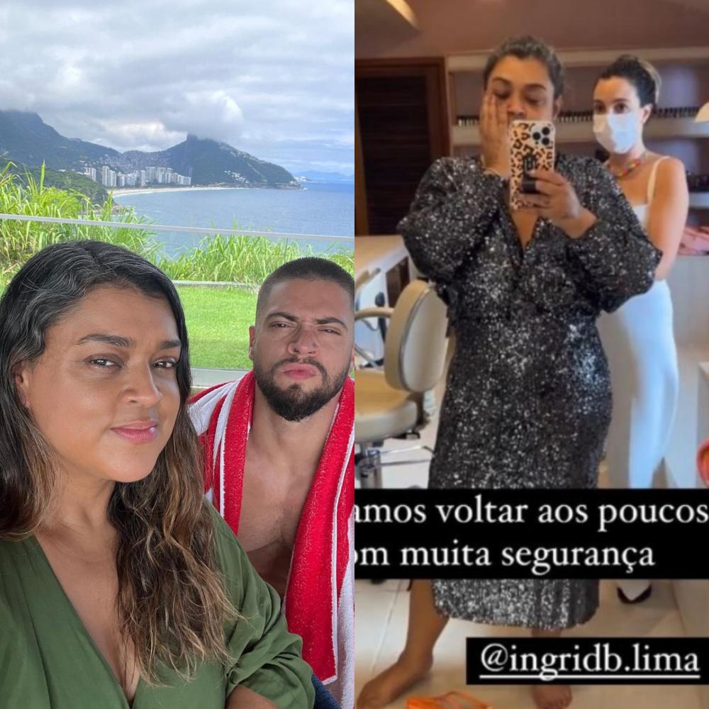 Foto: Preta Gil e Rodrigo Godoy/ Preta e Ingrid Lima (Divulgação/ Instagram) 